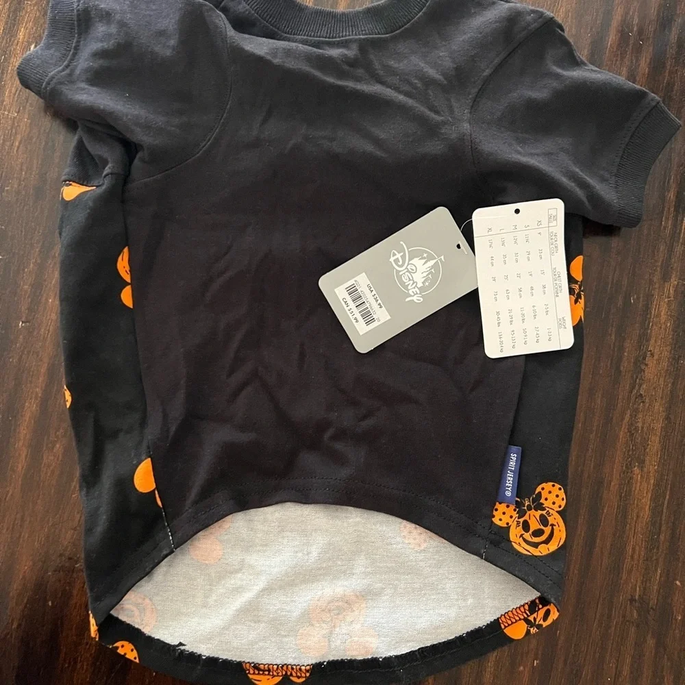 Dog Disney Halloween Spirit Jersey Large- Black and Orange - Picture 2 of 3